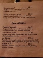 Le Grenier menu