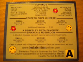 Gaslamp Pizza menu