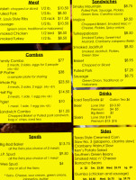 Juicy Pig Barbecue menu