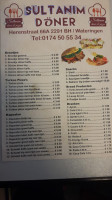 Sultanim Döner menu