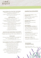 Finca Tres Roques menu