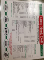 Longneck Deli menu