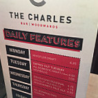 The Charles Bar Ltd menu