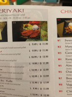 Sushi Moto Japanese menu