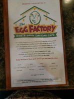 The Egg Factory menu