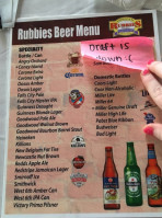 Rubbies menu