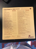 Pizzabakeren menu