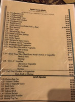 Rock A Bangkok menu