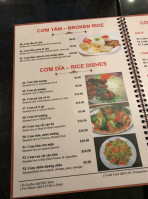 Pho Saigon Garden menu