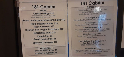 181 Cabrini menu