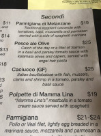 Bellino's Italian menu