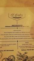 Bodega El Camarero menu