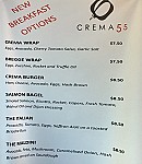 Crema 55 menu