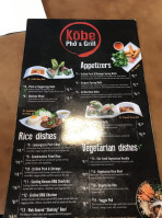 Kobe Pho And Grill menu