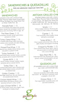 Garden Cafe (of Sherman Oaks) menu