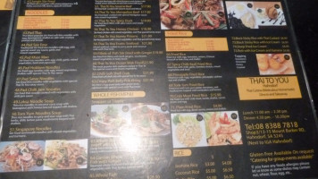 Thai To You menu