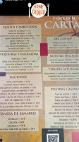 Casa El Gaiterin menu