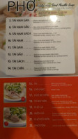 Pho King Noodles Grill menu