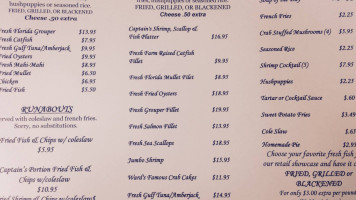 Ward's Seafood Market Take-out menu