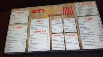 Bt's Southern Bbq menu