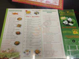 China House menu