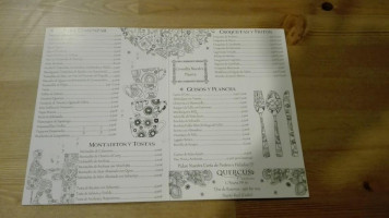 Quercus De Tapas menu