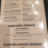 Boundary Bay Brewery menu