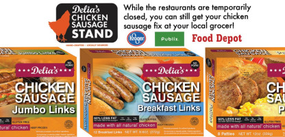 Delia's Chicken Sausage Stand food