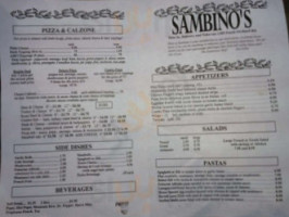 Sambino's Pizza menu