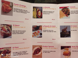 Asador El Amigo menu