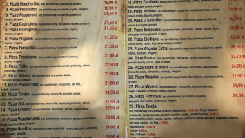 Pizza Roma menu