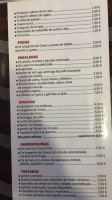 Bar Restaurante La Cochata menu
