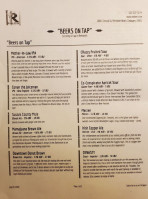 Revelation Craft Brewing menu