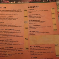Cafe Italiano menu