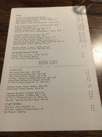 Flight Wine Lounge Shop menu