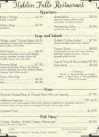 Hidden Falls Golf Club menu