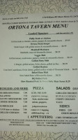 Ortona Tavern menu