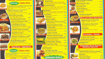 Tienda Vieja menu
