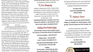 Gold Hill Mines Historic Park menu