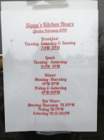 Siggy's menu