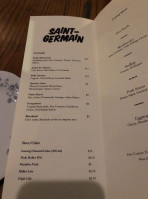 Saint-germain menu