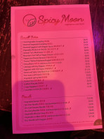 Spicy Moon menu