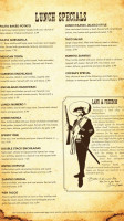 Zapata's Mexican menu