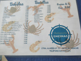 Marisqueria Encinas menu