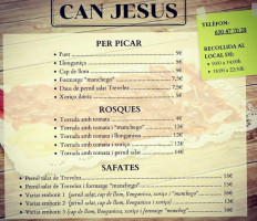Can Jesus menu