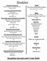 Wolf Creek Inn Tavern menu