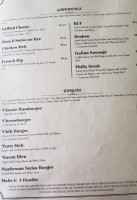 Frontier Diner menu