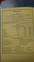 Valley Bowl menu