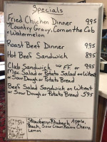 Coachlight Cafe menu