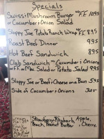 Coachlight Cafe menu